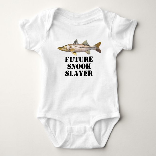 Niedliches Future Snook Slayer Fishing Baby Shirt (Vorderseite)