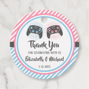 Niedliches Gamer-Baby-Gender-Bericht Geschenkanhänger