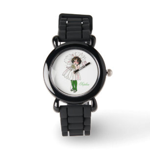 Niedliches Gänseblümchen-Blumen-Kinderlustiges Armbanduhr