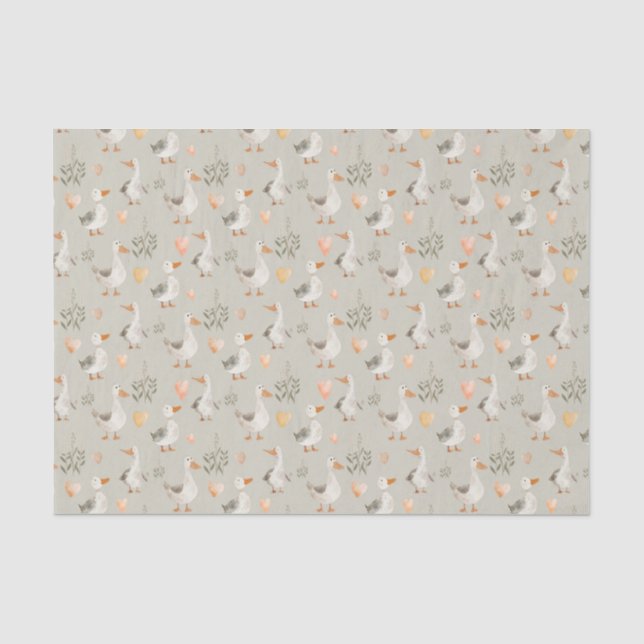 Niedliches Gänsegewebe, kleines Musterpapier Seidenpapier (Vorderseite)