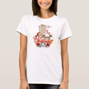 Niedliches Gänsehuch Lover Frohe Weihnachten Whims T-Shirt