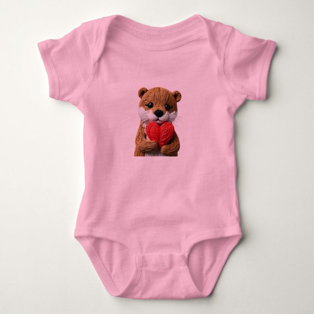 Niedliches Garnkunst Baby Strampler (Vorderseite)