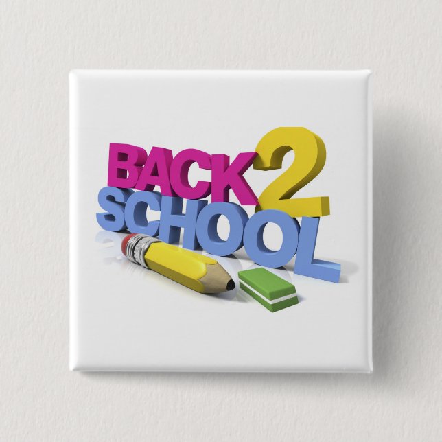 niedliches gefärbt zurück zu Schulknopf Button (Vorderseite)