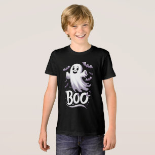 Niedliches Geist und Fledermäuse 'Boo' Halloween Tri-Blend Shirt