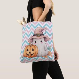 Niedliches Geist und Jack-O' Lantern Halloween Tasche