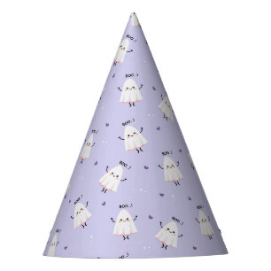 Niedliches Geistermuster mit "Boo"! Text zu Lavend Partyhütchen