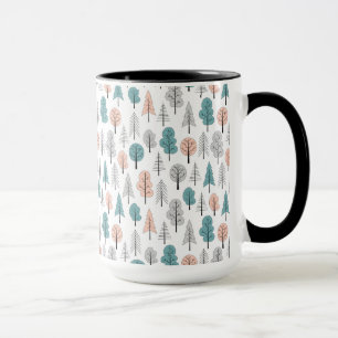 Niedliches Gekritzel-Waldmuster Tasse