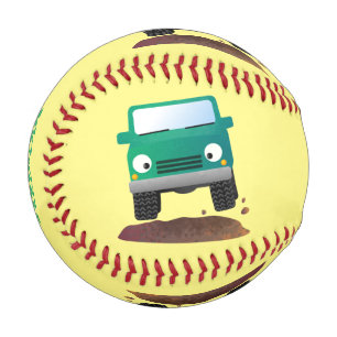 Niedliches Geländefahrzeug Cartoon Baseball