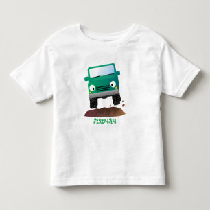 Niedliches Geländefahrzeug Cartoon Kleinkind T-shirt