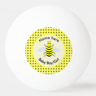 Niedliches Gelbbaby Bee Gender Reveal Neutral Cust Tischtennisball