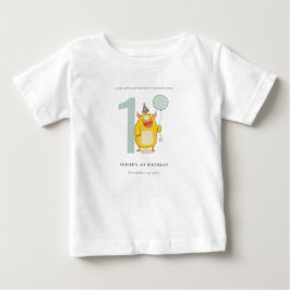 Niedliches Gelbes Aqua-Monster jeder Altersstufe G Baby T-shirt