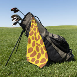 Niedliches gelbes Giraffenmuster Golfhandtuch