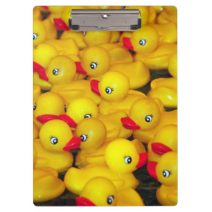 Niedliches gelbes Gummiduckies Muster Klemmbrett