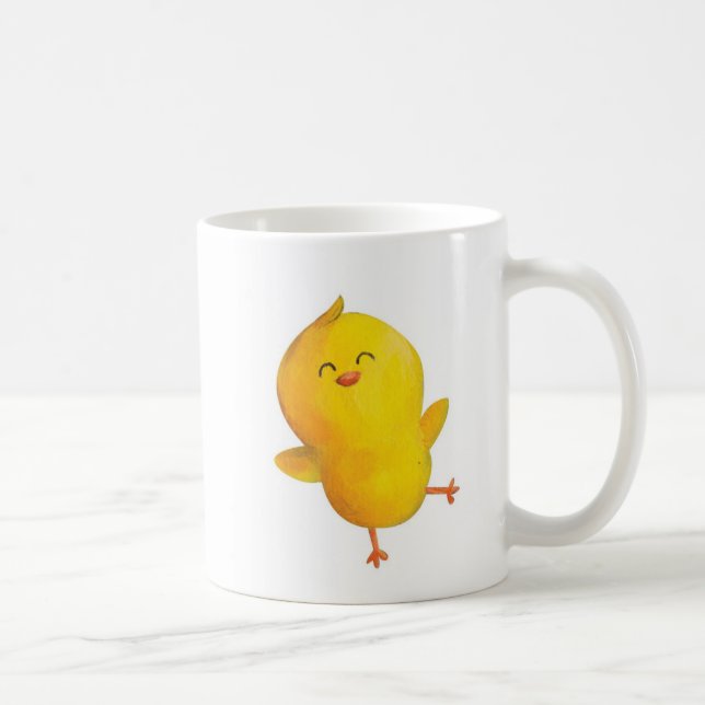 Niedliches gelbes Huhn Kaffeetasse (Rechts)
