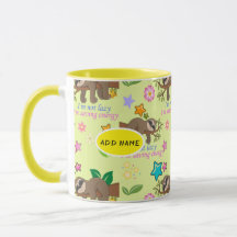 Niedliches gelbes Muster Funny Lazate Zitat floral