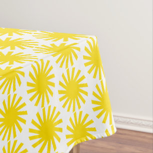 Niedliches gelbes Sonnenmuster Moderner fröhliche Tischdecke