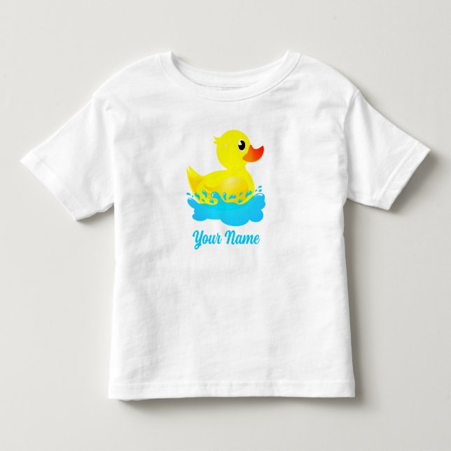 Niedliches Gelbkautschuk Kleinkind T-shirt (Vorderseite)