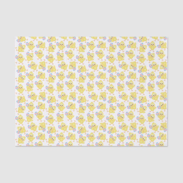 Niedliches Gelbkichenmuster | Osterzinnpapier Seidenpapier (Vorderseite)