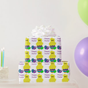 Niedliches Gelbstreifen Geschenkpapier