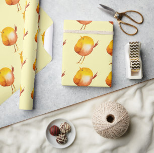 Niedliches Gelbvogelgeflecht Geschenkpapier
