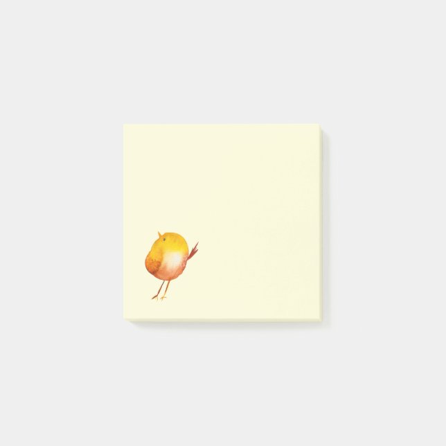 Niedliches Gelbvogelgeflecht Post-it Klebezettel (Vorderseite)