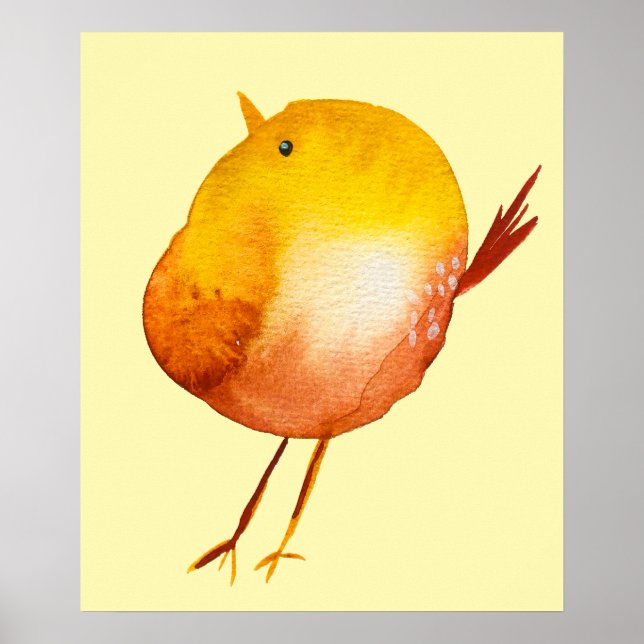 Niedliches Gelbvogelgeflecht Poster (Vorne)