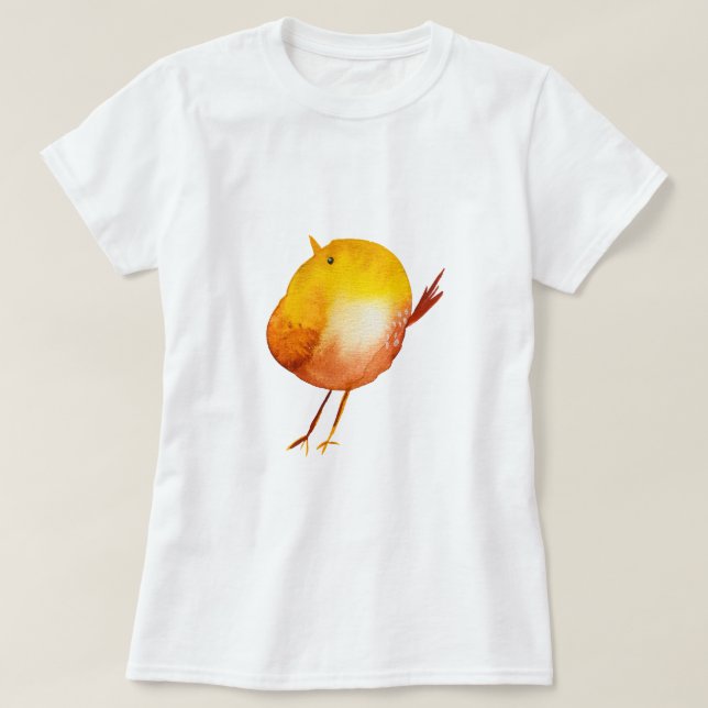 Niedliches Gelbvogelgeflecht T-Shirt (Design vorne)