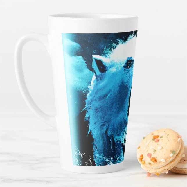 niedliches Gemälde "Wütender Polarbär". Jetzt kauf Milchtasse (Beispiel)