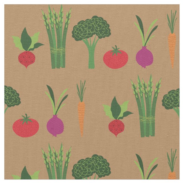 Niedliches Gemüse Stoff (Nahaufnahme)