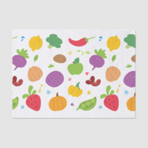 Niedliches Gemüse und Zeichnend Obst Seidenpapier