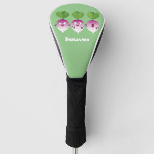 Niedliches Gemüsetrio mit Cartoon Golf Headcover