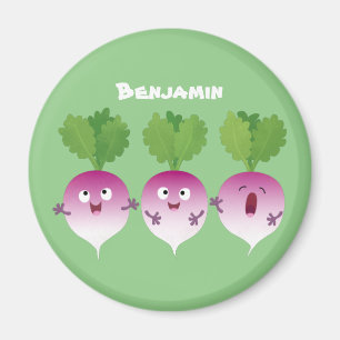 Niedliches Gemüsetrio mit Cartoon Magnet
