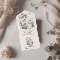 Niedliches Gender Neutral Giraffe Babydusche
