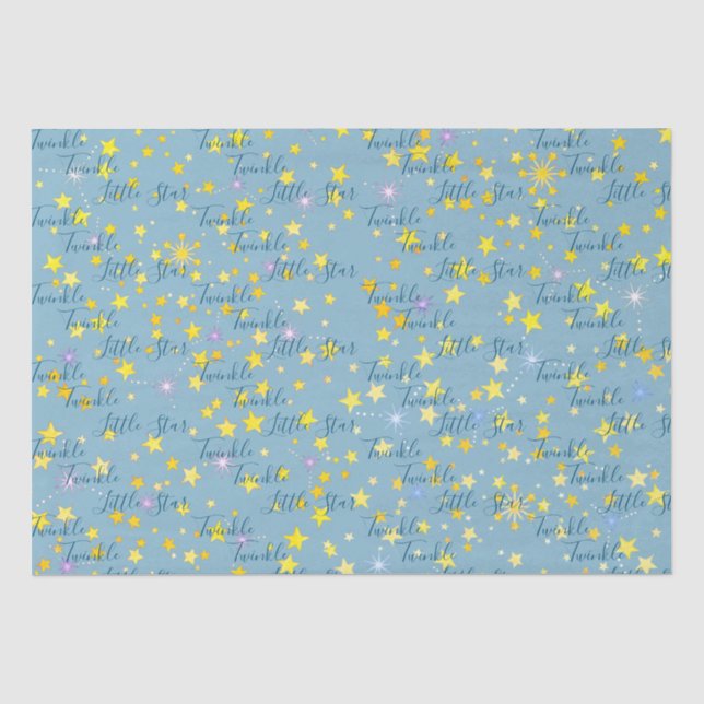 Niedliches Gender Neutral Twinkle Twinkle Little S Seidenpapier (Vorderseite)