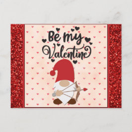 Niedliches Genom mein Valentinstag Valentinstag Postkarte