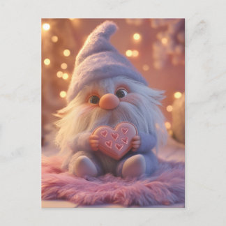 Niedliches Genom mit Herz: Valentinstag-Design Feiertagspostkarte