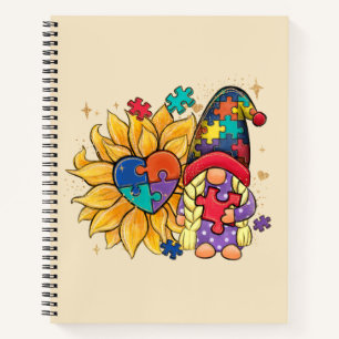 Niedliches Genom, Sonnenblumen und Herzautismus Be Notizbuch