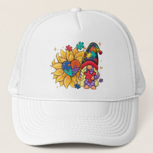 Niedliches Genom, Sonnenblumen und Herzautismus Be Truckerkappe