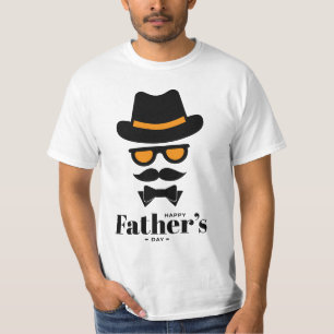 Niedliches Gentleman-Gesicht mit Hut, Sonnenblase, T-Shirt