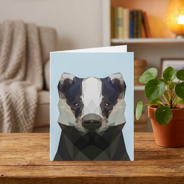 Niedliches geometrisches Abzeichen Karte (Cute geometric badger card.)