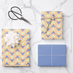 Niedliches geometrisches Dreiecksmuster Geschenkpapier Set