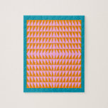 Niedliches geometrisches Muster Rosa Orange Türkis<br><div class="desc">Ein lustiges,  buntes,  geometrisches Dreieck Muster grafisches Design in hellen Farben von türkisblau,  orange und pink.</div>