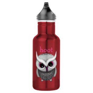 Niedliches Gepunktetes Owl Illustrationsfenster Trinkflasche