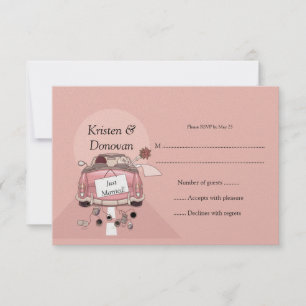 Niedliches gerade verheiratetes UAWG RSVP Karte