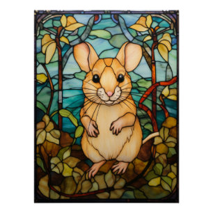 Niedliches Gerbil-Hartglas Poster