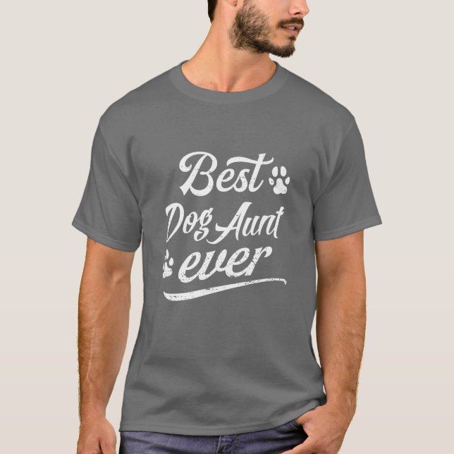 Niedliches Geschenk Beste Hundetante je Fur Tieris T-Shirt (Vorderseite)