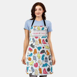 Niedliches Geschenk für Cat Lover Cat Mama Persona Schürze