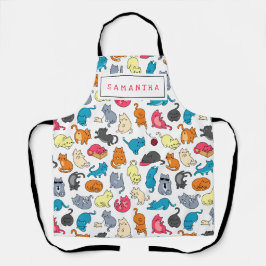 Niedliches Geschenk für Cat Lover Cat Mama Persona Schürze