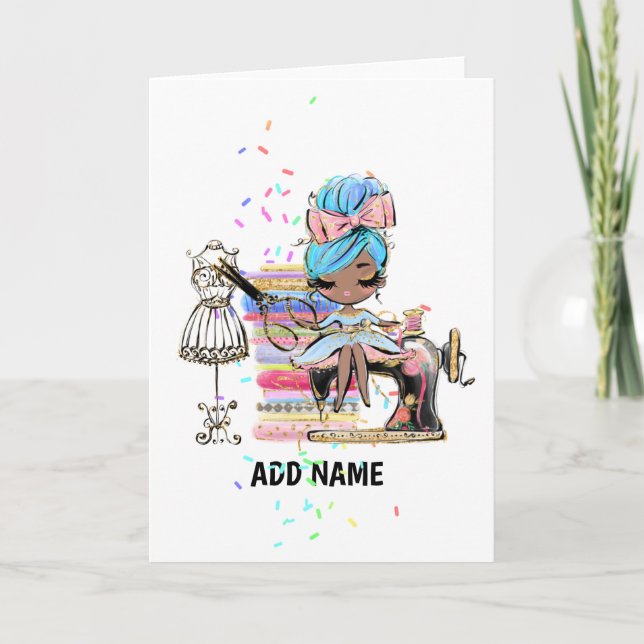 Niedliches Geschenk für den Kleidermacher, Nahkamp Karte (Vorderseite)