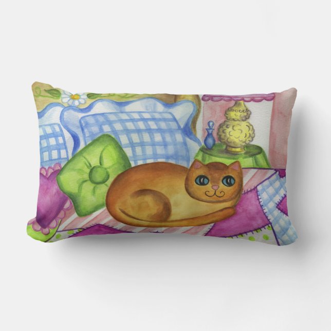 Niedliches Geschenk für Katzenklumpen im Schlafzim Lendenkissen (Vorderseite)
